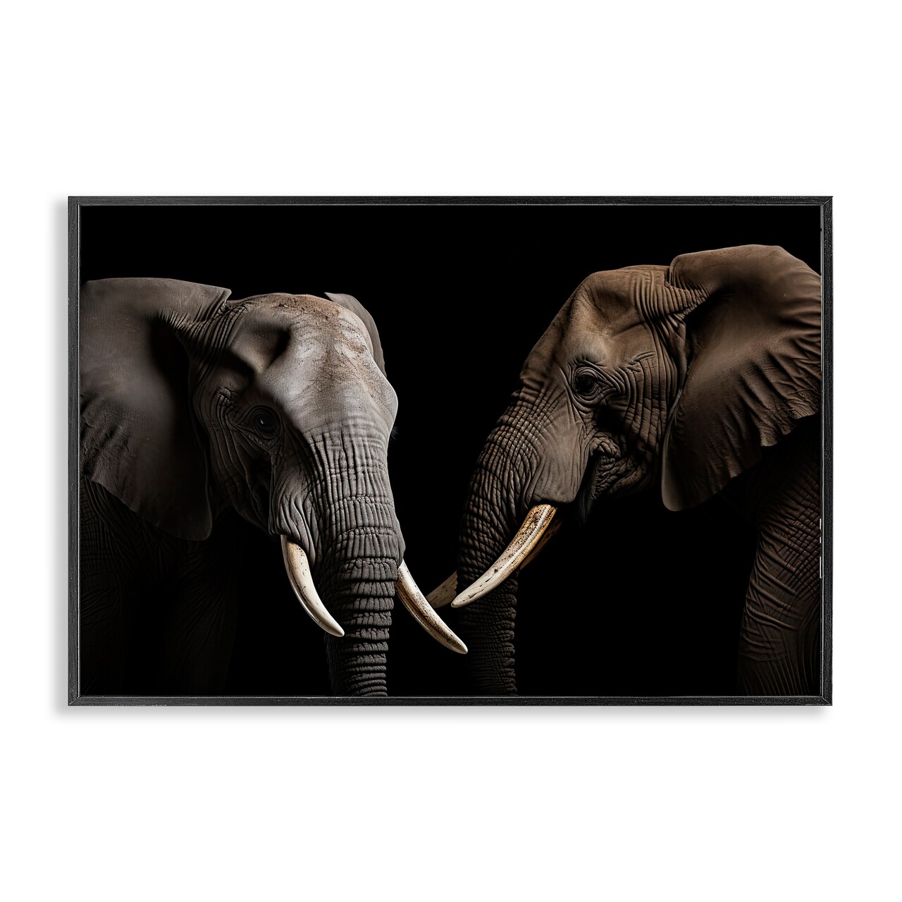 Stupell Industries Pachyderm Elephant Pair Framed Giclee, design by Decent Exposures